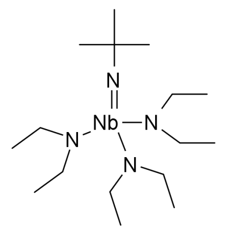 structures/Tert-butylimido tris(diethylamido) niobium (TBTDEN).png